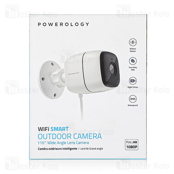 دوربین نظارتی هوشمند پاورولوژی Powerology Wifi Smart Outdoor Camera 110 Wide PSOWCFWH